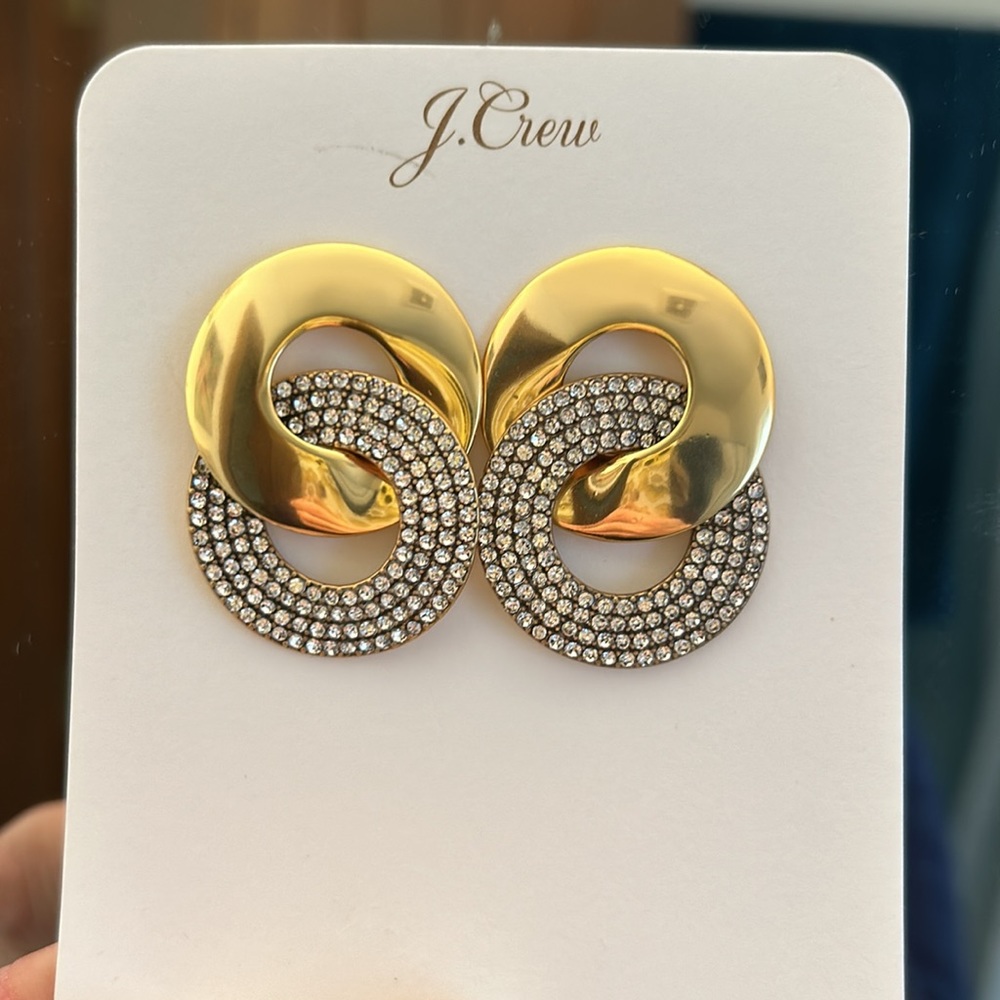 J.Crew Crystal Disc Earrings